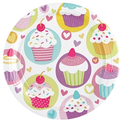 Art party talerze papierowe Cupcake 18cm