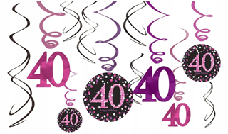 Dekoracja wisząca świderki - 40-tka - 12 szt