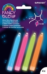 NASZYJNIK ŚWIECĄCY GLOW STICK 10 cm 4 SZTUKI