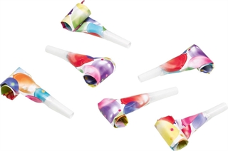 Gwizdki papierowe x 8 w balony