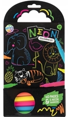 Kolorowanka NEONOWA czarna 40 stron 5 markerów