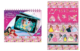 Wydrapywanka z naklejkami Disney Princess