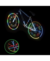 Światełko świecące w ciemności na szprychy rowerowe