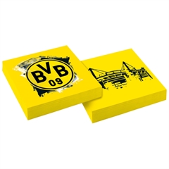 20 serwetek papierowych Borussia Dortmund Serwetki 33 x 33 cm żółte