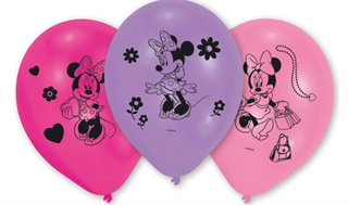 Balony urodzinowe Myszka Minnie - 25 cm - 10 szt