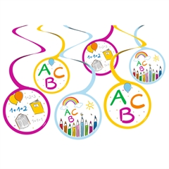 Kręcone ozdoby szkolne x 6