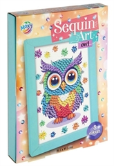 Sequin art sowa 26.5 x 19.5cm