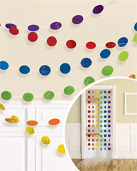 Wisząca dekoracja - tęczowe kręgi