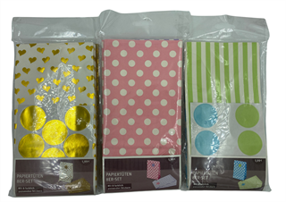 Torebka papierowa 8szt + naklejki