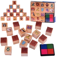 S.CENA Stemple drewno zestaw 16+4 Bellcolor