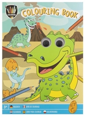 Kolorowanka DINO z ruchomymi oczkami 20 stron 19,5 x 27 cm