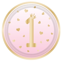 Art party talerze papierowe Różowe Roczek