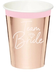 Kubki papierowe 250ml 8szt Team Bride