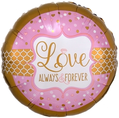 Balon foliowy Love Always  amp; Forever 71 x 71 cm