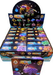 Klocki konstrukcyjne kryształowe zwierzęta, zbuduj słonia z 12 różnych