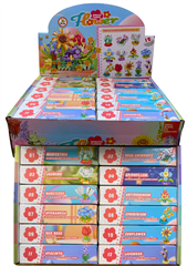 Klocki konstrukcyjne kwiaty,miks 12 wzorów, cbx 12x7x3cm, pakowane w d