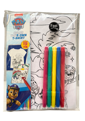 Psi Patrol Chase Pokoloruj własną koszulkę Rozmiar 110-116