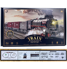 Kolejka,muzyka,światła,dym,wym.toru 207xx99 cm,zasilanie:usb,wym.cbx:4