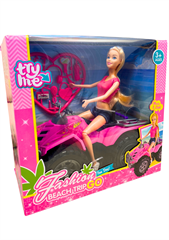 Quad z lalką plus akcesoria,muzyka, światła,wym.27x24x13 cm, baterie:3