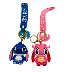 Brelok gumowy duży stworek niebieski lub różowy