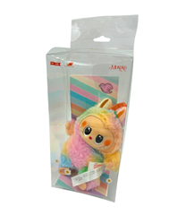 PROM Maskotka pluszowa breloczek Labu tęczowa seria 4 w przezroczystym pudełeczku ABC-937