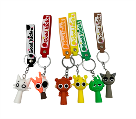 Brelok gumowy Sprunki z opaską (24szt w displayu) HS-8145