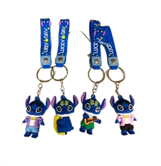 Brelok gumowy stworek niebieski z opaską (12szt we folii) 332719