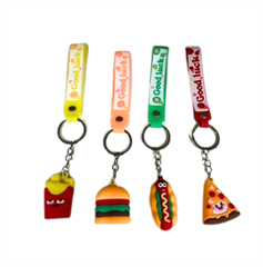 Brelok gumowy jedzonko fast food z opaską 111817