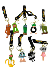 S.CENA Brelok gumowy z opaską duży Brainrot(12szt we woreczku)