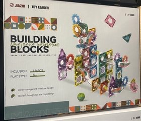 Klocki magnetyczne z kulkami 126 elementów, cbx 39x30x7,5 cm