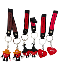 Brelok gumowy serduszko z opaską MK33