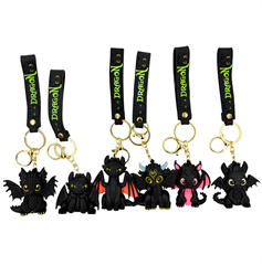 Brelok gumowy duży smok z opaską 24szt wpaczce