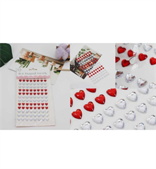 Naklejki wypukłe serduszka 59036