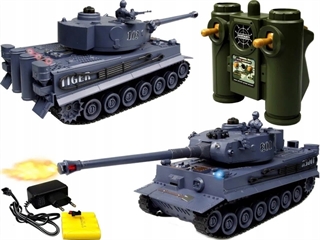 Czołg 36x13x12cm na radio, skala 1:28, jazda przód/tył, skręt lewo/pra