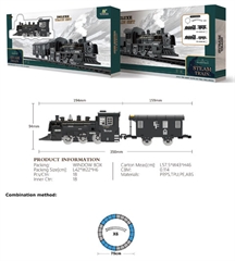 Kolejka,światła,dźwięki lokomotywa+wagon., wym.lokomotywy 19 cm, zasil
