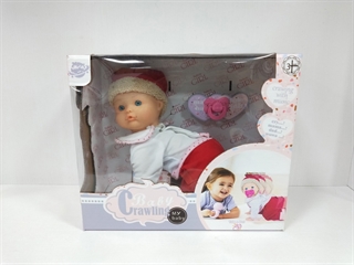 Lalka raczkująca,wym.24x21x13cm,raczkuje,muzyka,płacze,mam,tata,dźwięk