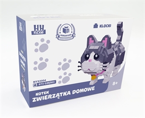 Klocki Zwerzątka domowe - KOTEK, 673 częsci, CBX 15x11x6cm