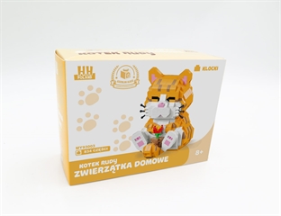 Klocki Zwerzątka domowe - KOTEK RUDY, 834 częsci, CBX 15x11x6cm