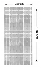 Kurtyna imprezowa kwadraty srebrna 100x200cm 137512