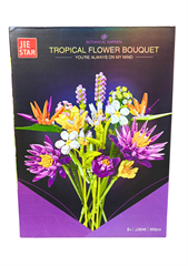 Klocki konstrukcyjne bukiet kwiatów, ilość elementów 890, 13 kwiatów o