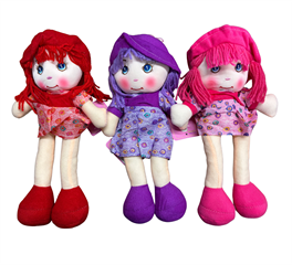 Maskotka DZIEWCZYNKA 30 cm MIX KOLOR PLW-50511