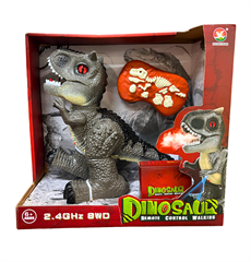 Dinozaur 32x23x14cm na radio 2.4G, obraca się o 360 stopni, światła, d