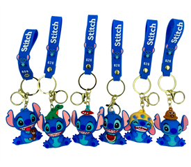 Brelok gumowy duży niebieski stworek MK02-9 z opaską 24szt w paczce