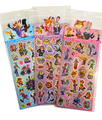 Naklejki brokatowe zwierzaki 20szt w paczce