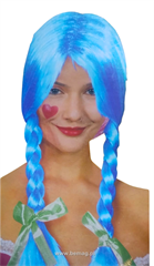 Peruka - Niebieskie warkocze dlugie