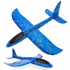 Samolot styropianowy 28cm niebieski