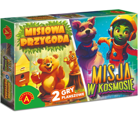 -RODZINNA GRA PLANSZOWA - MISIOWA PRZYGODA + MISJA W KOSMOSIE