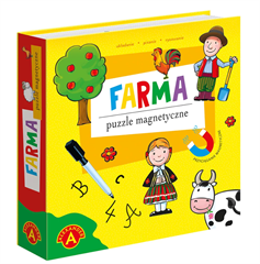 -PUZZLE MAGNETYCZNE, UKŁADANKA - FARMA