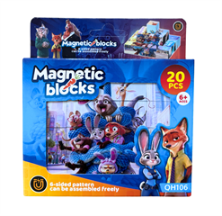 PROM Klocki magnetyczne ZOO zwierzaki 20elementów