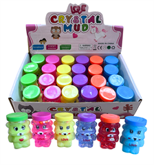 Slime miś z brokatem display 6cm 24szt 32410